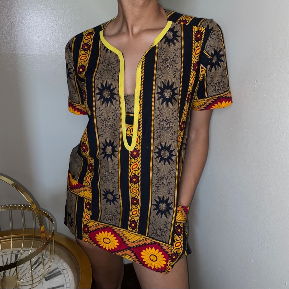 VINTAGE DASHIKI-STYLE SHIRT